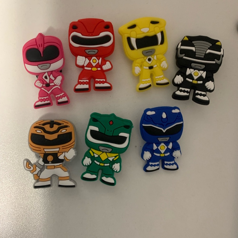 Mighty Morphin Power rangers Croc charms